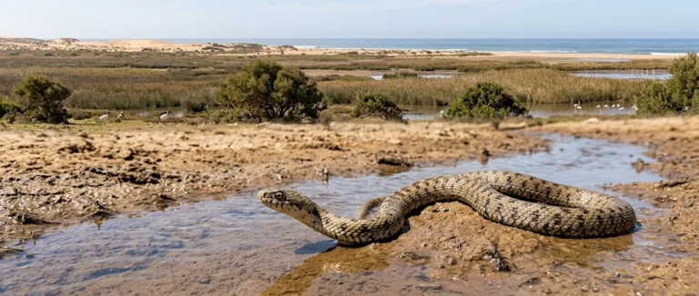 Viperine Snake in Souss Massa national Park